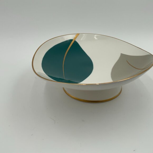 RARE Kokura Ware MCM/Mid Century Modern Retro Biomorphic Tray on Pedestal Japan - Picture 3 of 8